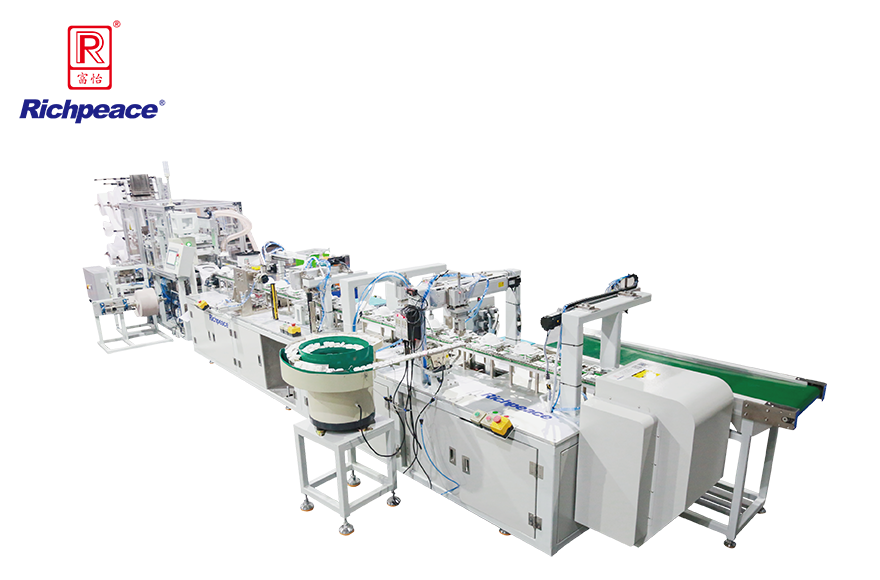 星空全自动罩杯口罩生产线 （外鼻夹、呼吸阀、上带卡、加海绵圈）