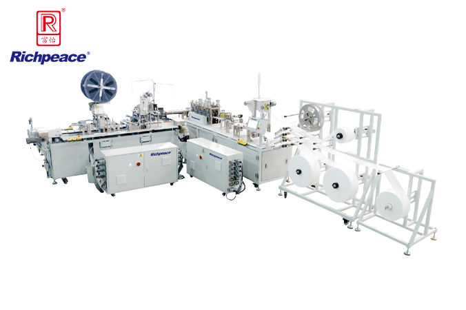 星空平面口罩一拖一（内耳侧面包覆）全自动化生产线