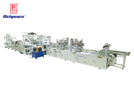 星空全自动罩杯口罩生产线搭载预成型系统(钉头带)