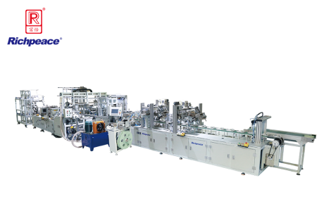 星空全自动罩杯口罩生产线 (预成型 钉头带 自动上海绵条)